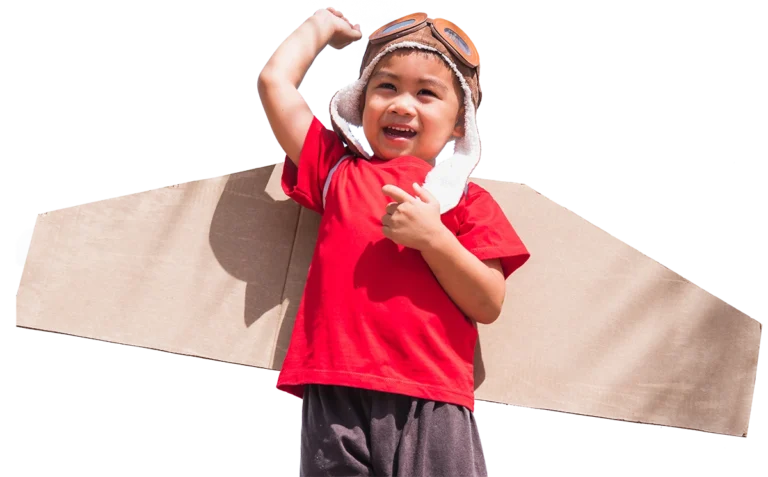 A little boy with a kite